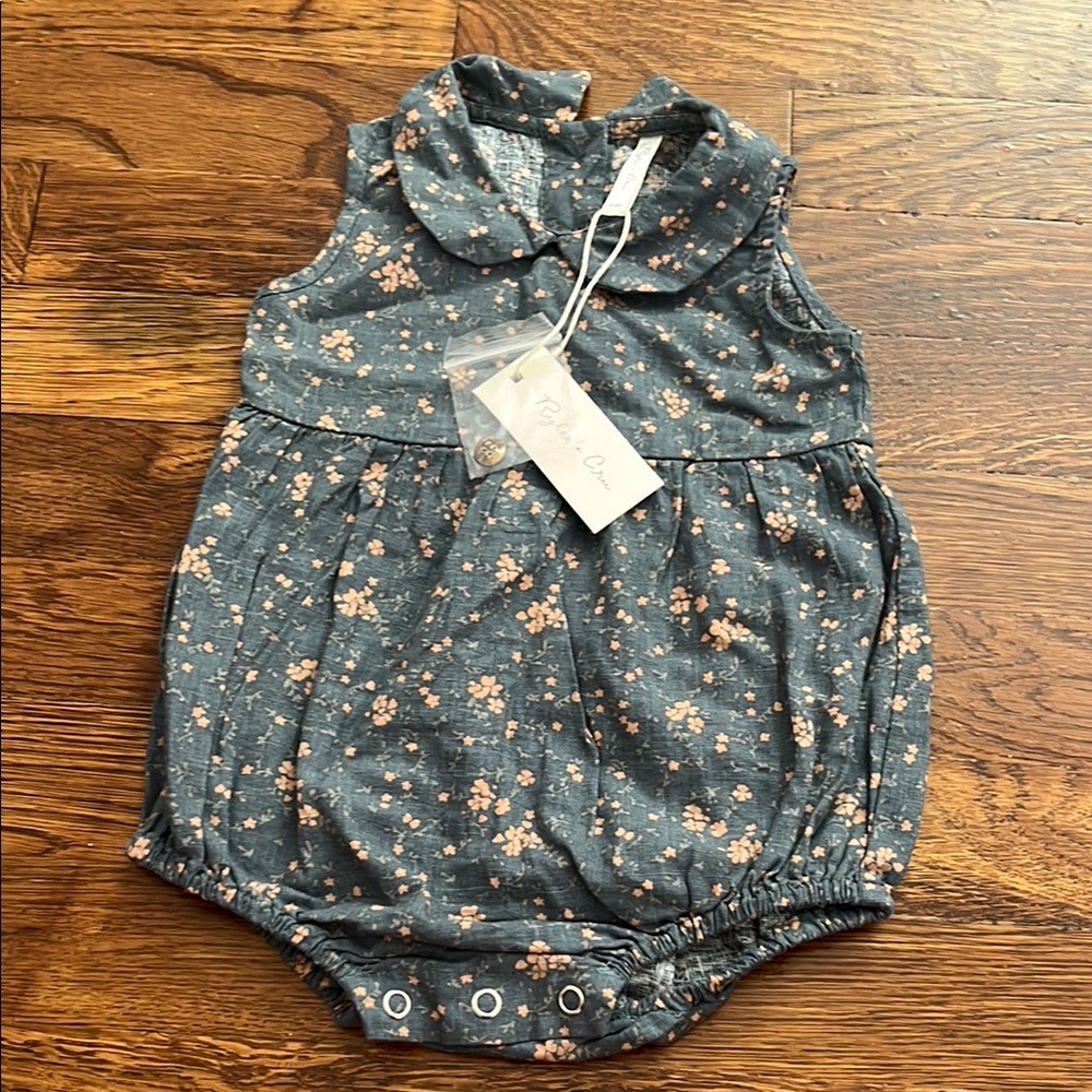 Floral Sleeveless Baby Romper